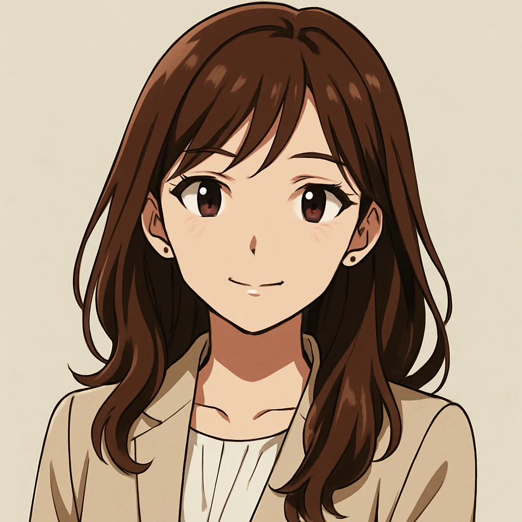 イラスト風スタイルに変換されたAIイラスト（女性）